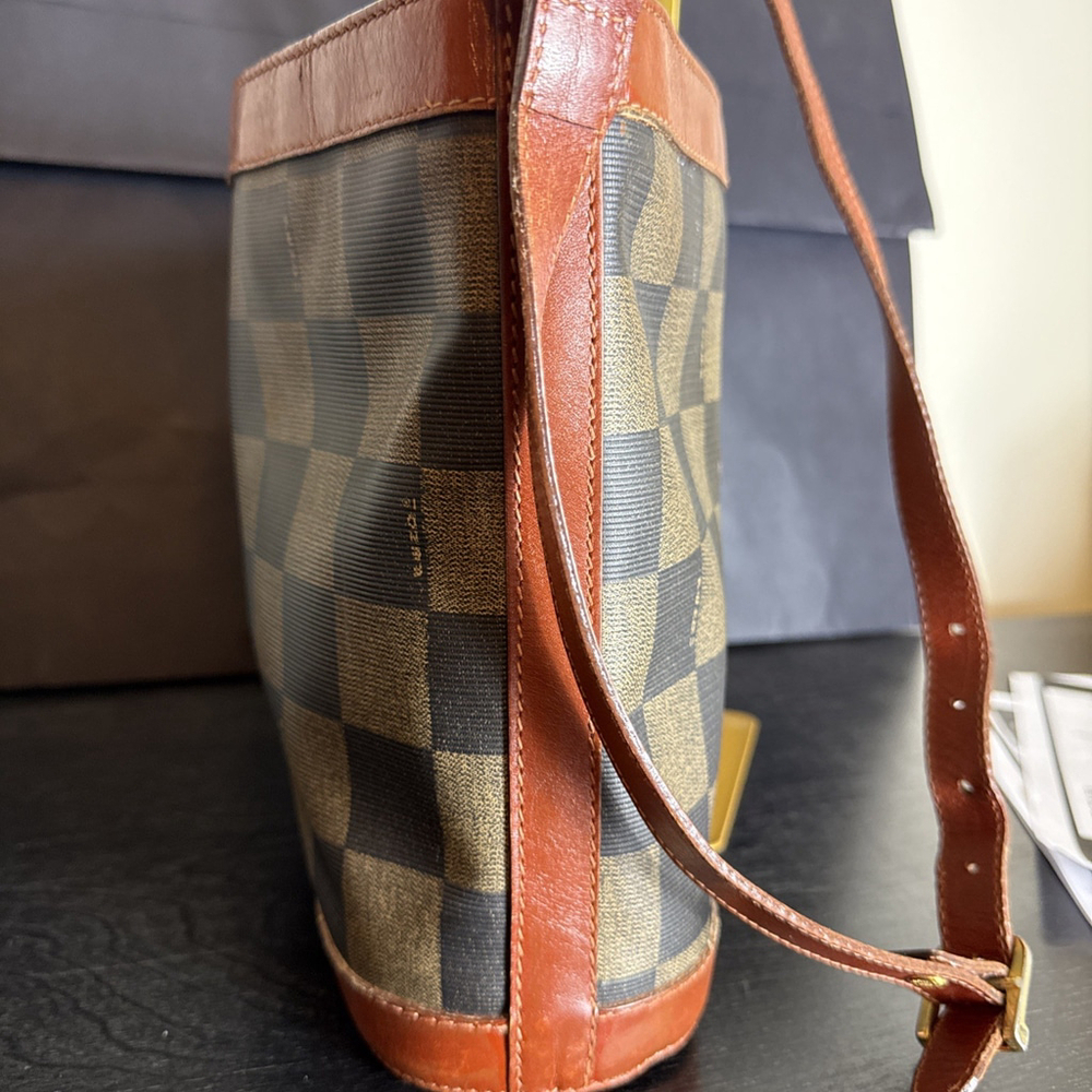 Vintage Fendi Penguin Check Crossbody Bag Purse - Picture 5 of 13